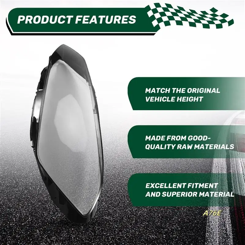 

For Golf 7 MK7 2014 2015 2016 2017 Car Headlight Cover Clear Lens Headlamp Lampshade Shell