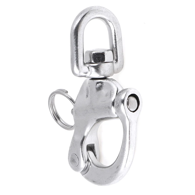 Stainless Steel Quick Release Boat Chain Shackle Swivel Snap Hook 70mm