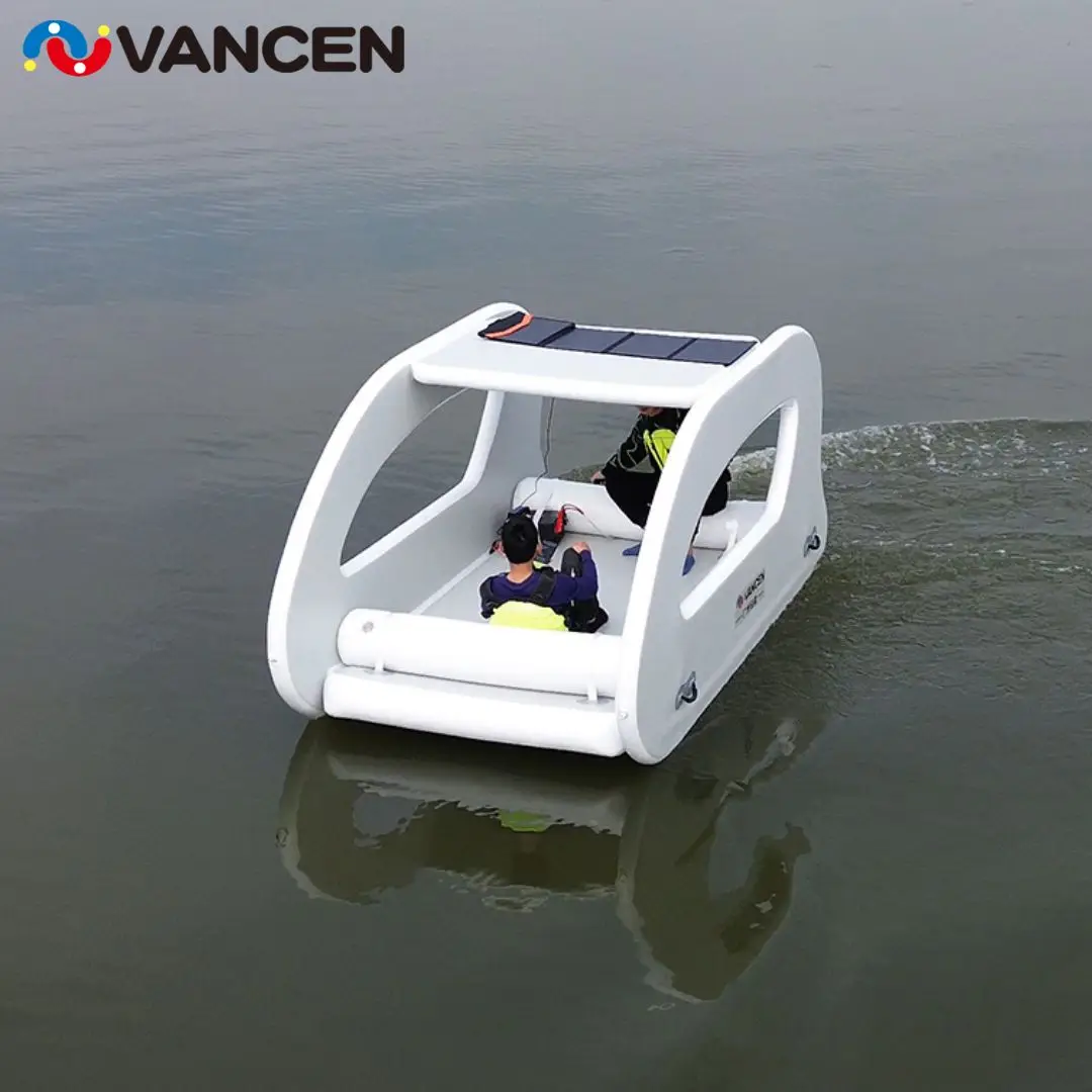 

Water Electric Inflatable Yacht 2-5 Person Inflatable Boat High-Pressure All-Drop Stitch Easy Setup Luxury