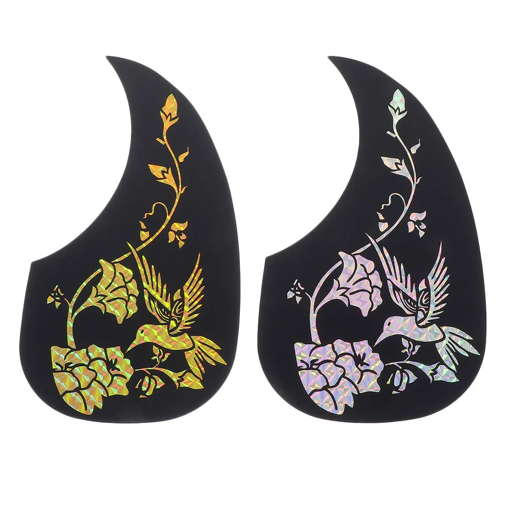 

2pcs Pickguard Sticker Lightweight Acoustic Guitar Protective Plate Hummingbird Design Plastic Pickguard For Guitar Supplies
