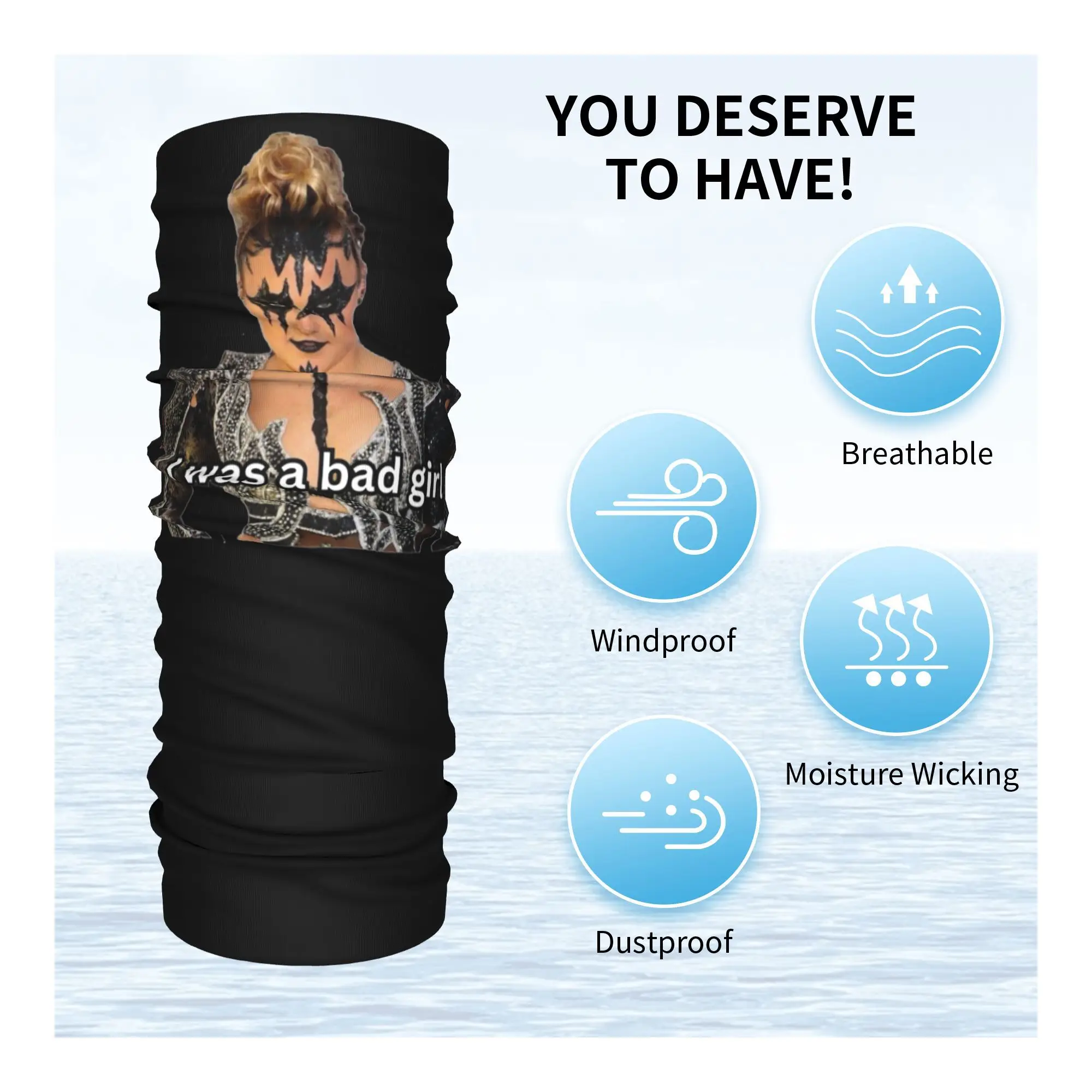 JoJo Siwa Bootleg Singer Karma Album Bandana غطاء الرقبة المطبوعة الوجه وشاح متعدد الوظائف الدراجات وشاح الجري للرجال والنساء