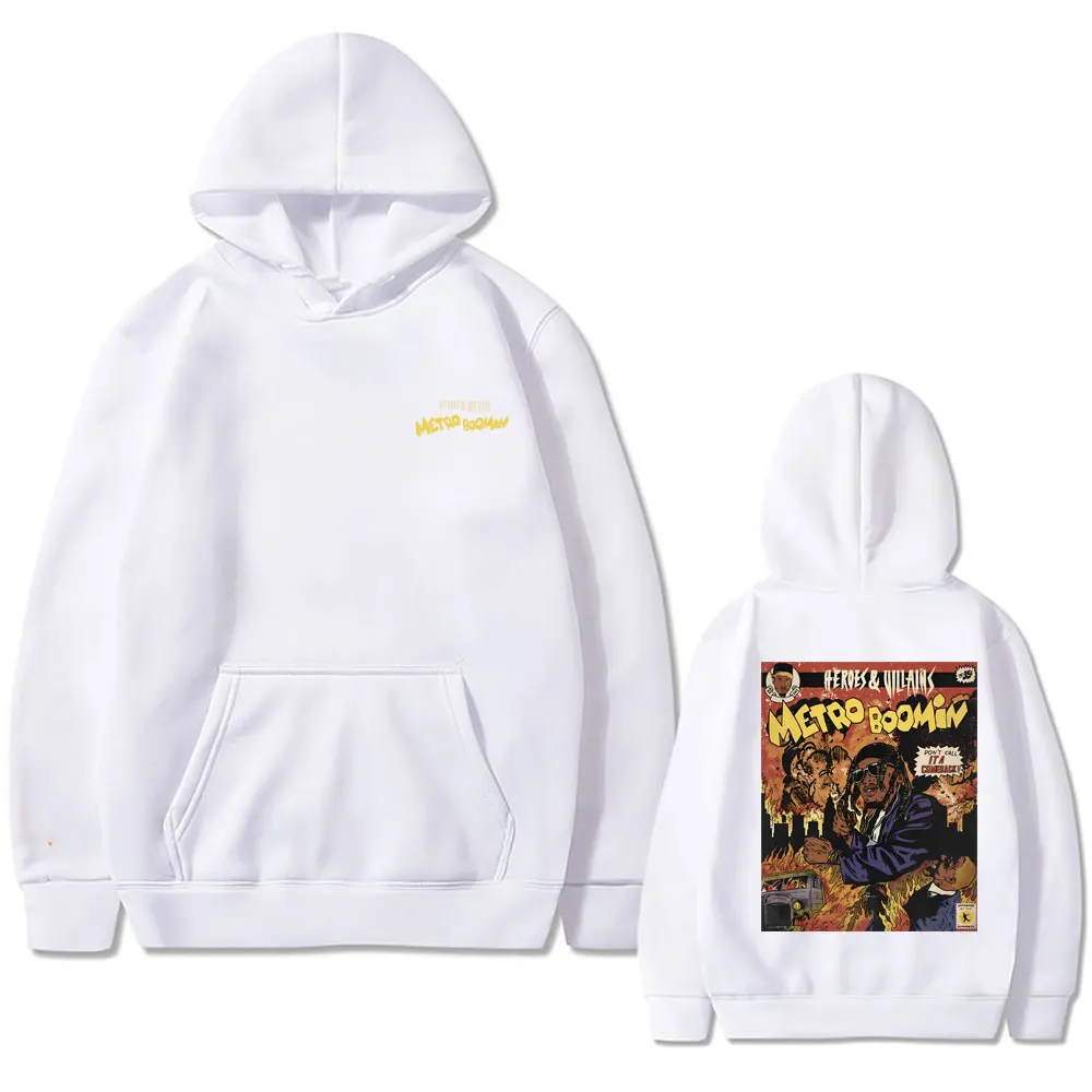 Rapper Metro Boomin Heroes & Villains Hip Hop Oversized Graphic Hoodie Men Women Fashion Sweatshirt Male Fleece Cotton Hoodies