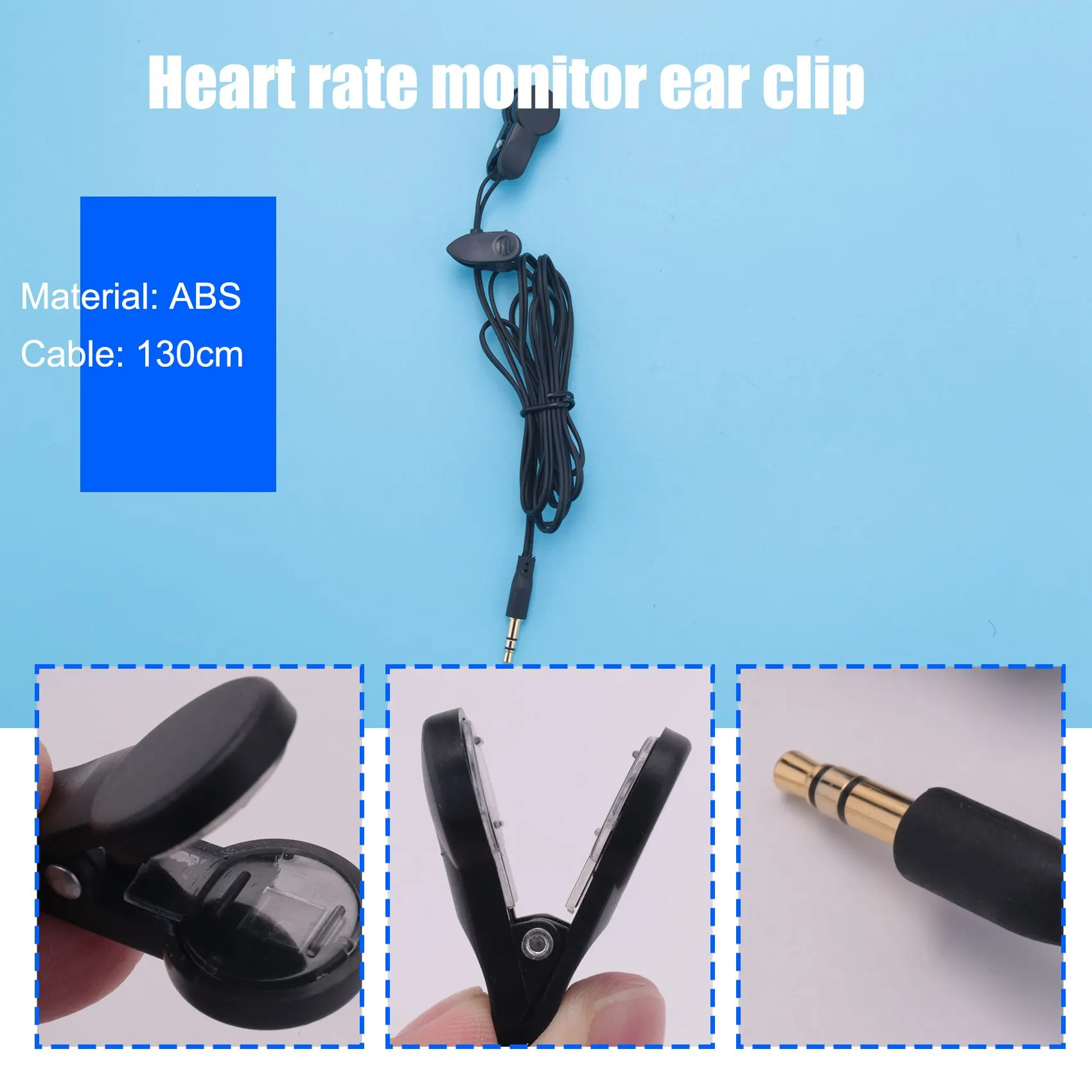 جهاز استشعار معدل ضربات القلب بمشبك الأذن بالأشعة تحت الحمراء لملحقات مراقبة معدل ضربات القلب للآلات الرياضية