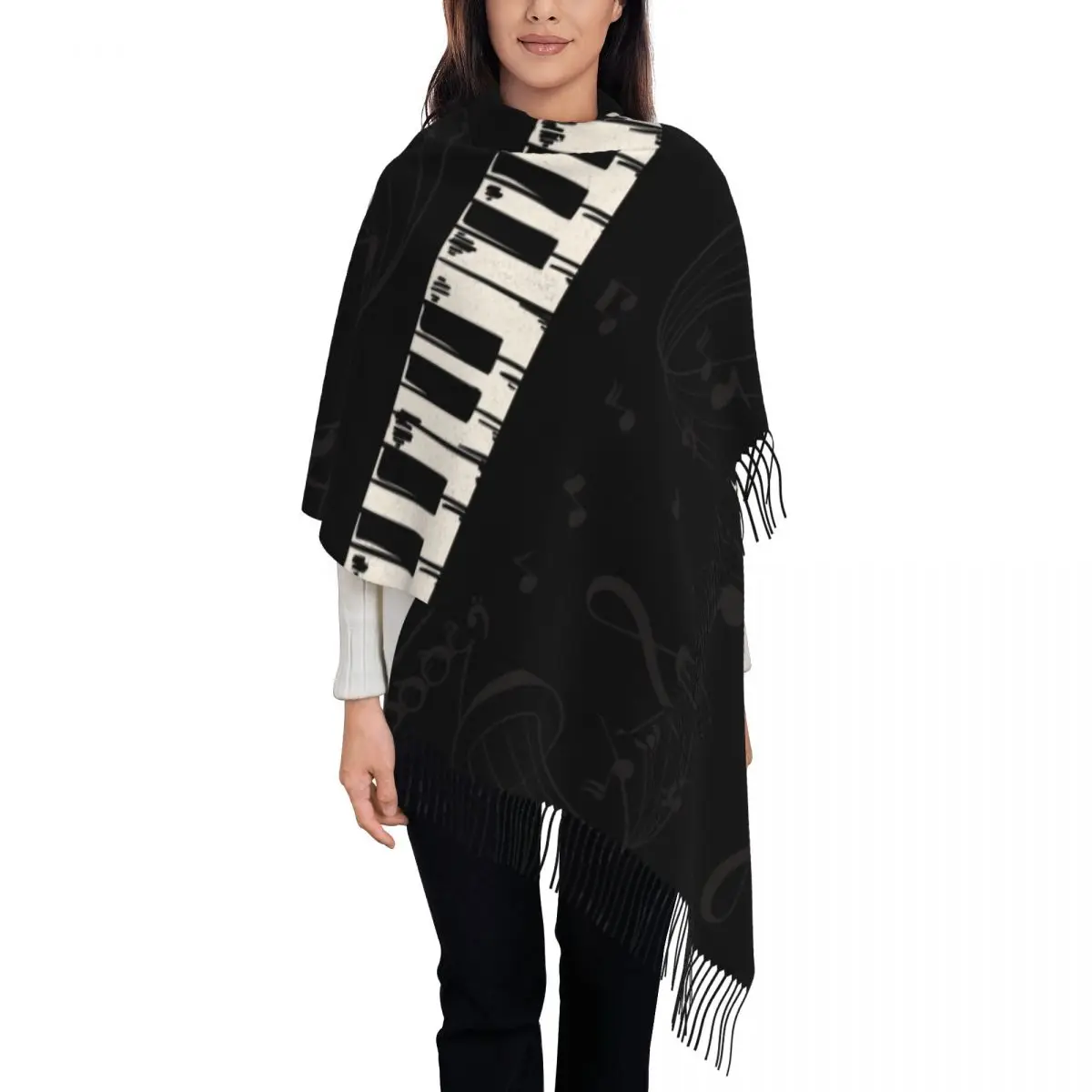 Music Note Piano Scarf Men Women Winter Warm Scarves Shawl Wrap Winter scarf