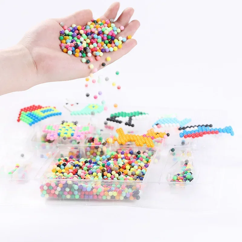 DIY Water Magic Beads For Children Animal Model Hand Making Puzzle Kids Educational Toys Boys girls Spell Beans Montessori Bead