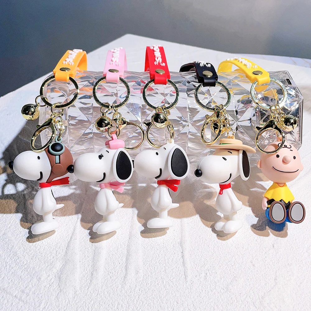 Kawaii Trendy New Snoopy Cartoon Schoolbag Charm Pendant Bag Fashion Jewelry Car Keychain Gift for Girls Toys Accessories image 6