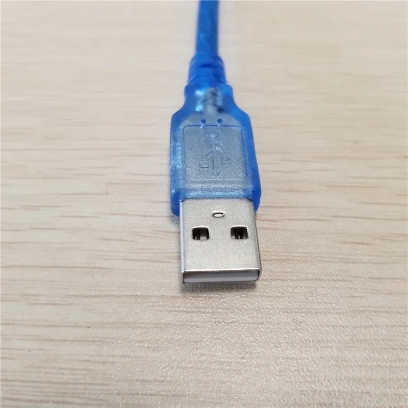 10szt/lot 30cm Adapter USB 2.0 typu A męski na B (AM BM) Krótki kabel do transmisji danych Przewód do drukarki Niebieski