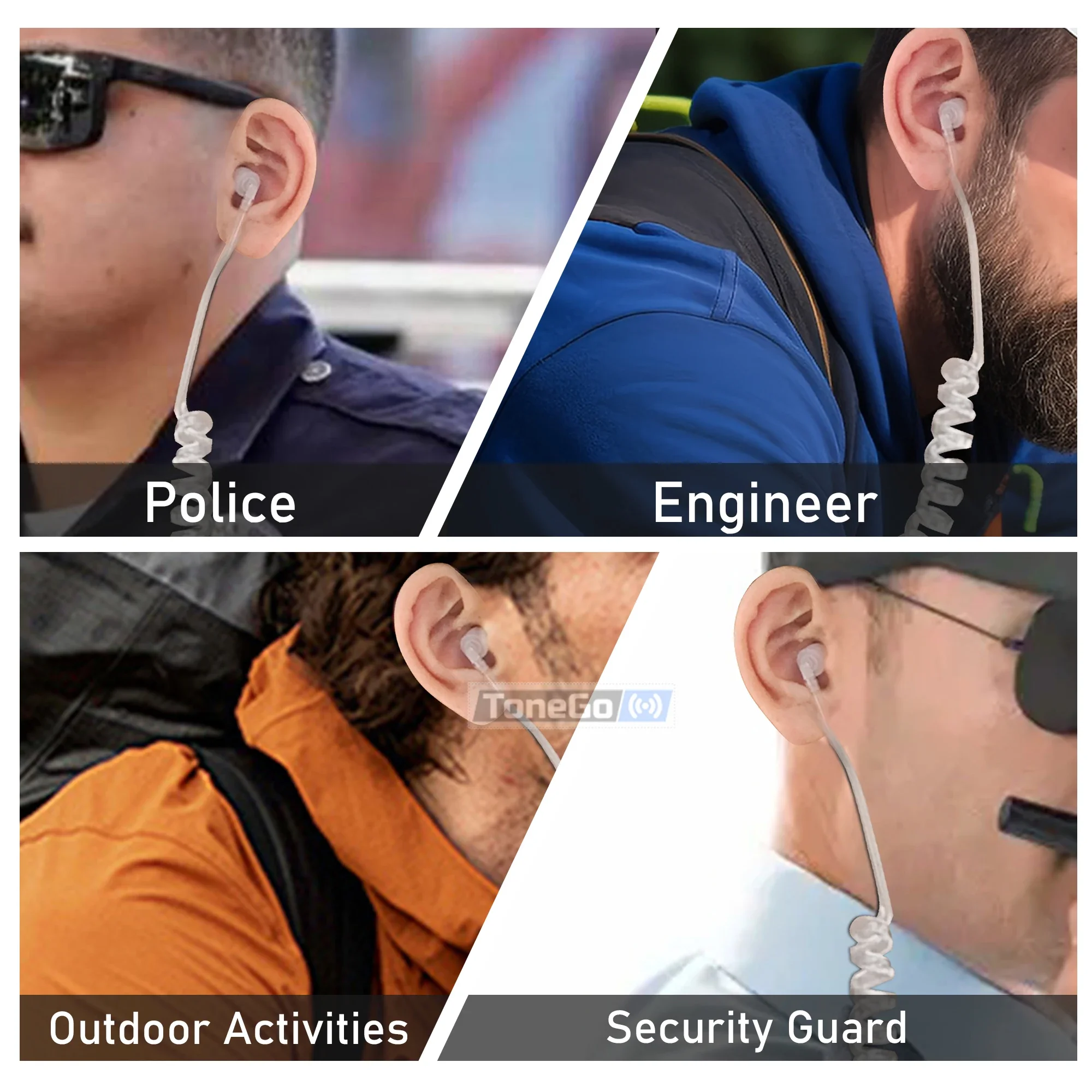 Walkie Talkie Headset DM-32 Acoustic Tube Headset Earpiece Earphone Mic For Quansheng TK11(8) Baofeng UV-32 UV-5RH Two Way Radio