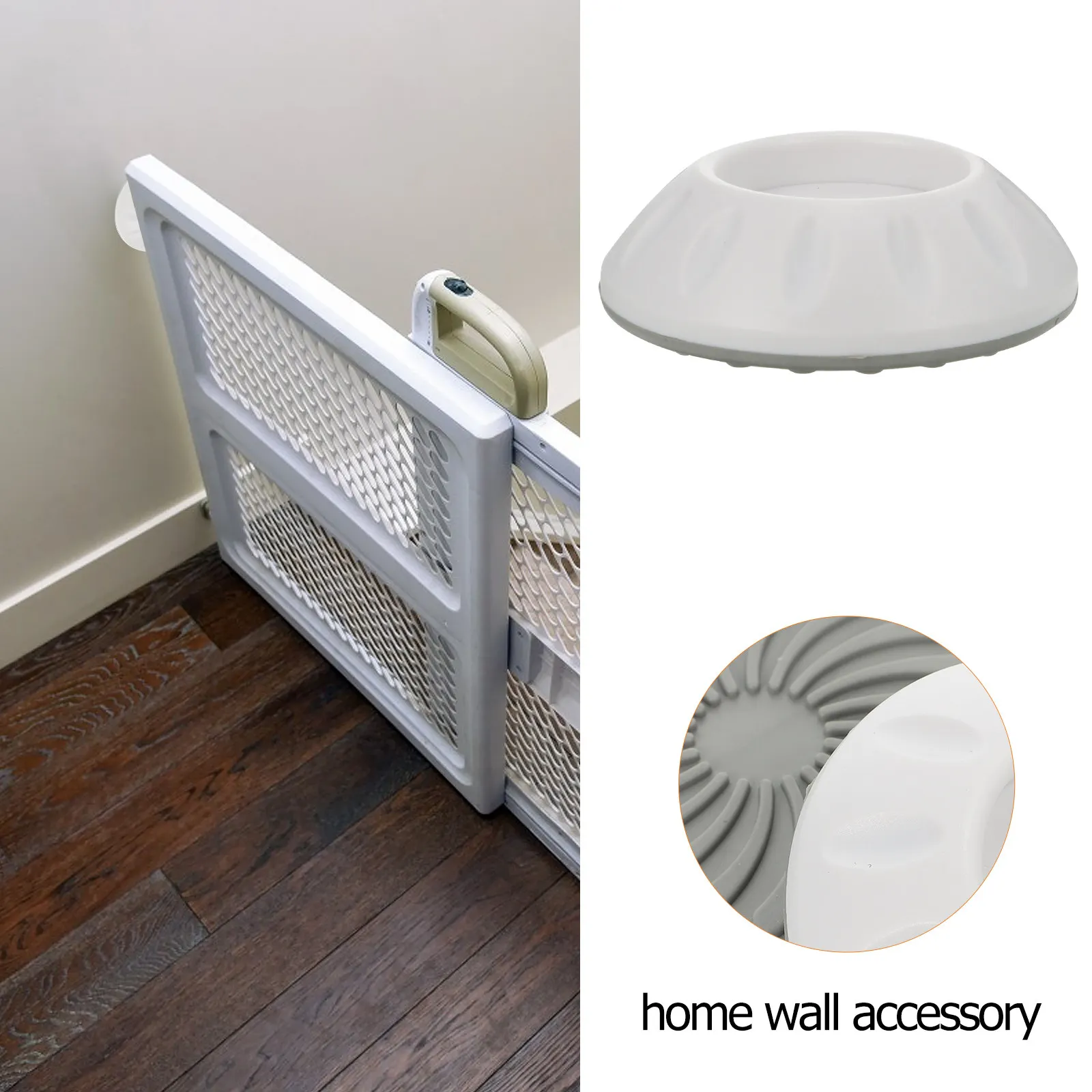 5Pcs Door Wall Protector Safety Gate Wall Guard Rubber Backing Prevents Scratches Dings Compact Space Saving for Child Pet Fence