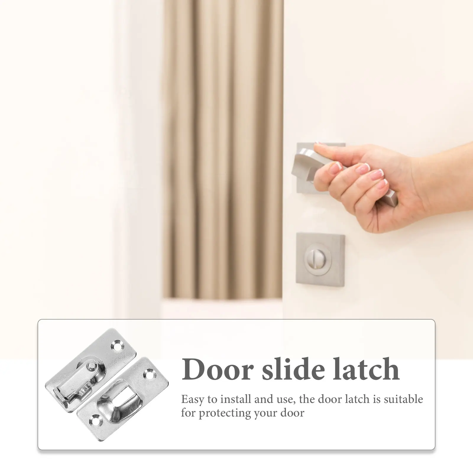 

Stainless Steel Door Bolt Heavy Duty Slide Latch Lock for Home Indoor Office Bedroom Security Cabinet Door Stainless Steel Latch