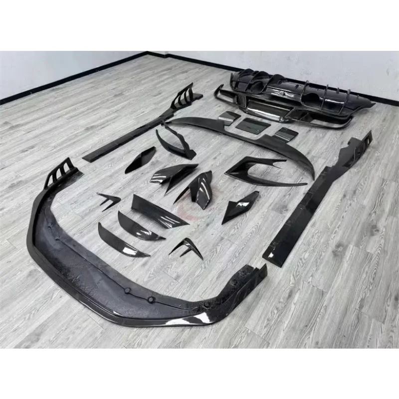 Key Style Carbon Fiber Body Kit for F8 Upgrade Carbon Fiber Front Lip Side Skirt Rear Diffuser Spoiler Side Vent Bumper