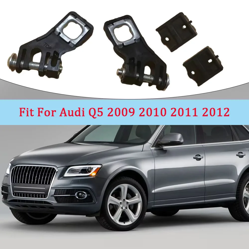 

8R1998121 8R1998122 Для Audi Q5 2009 2010 2011 2012 Комплект для ремонта автомобильных фар Защита левой и правой фары Черный пластик