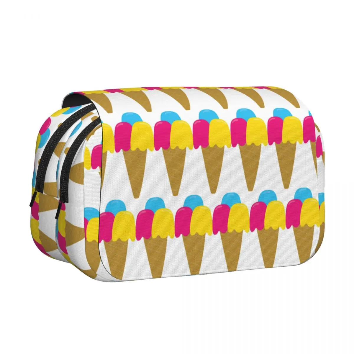 Ice Cream Pencil Case Pencil Pouch Hard Shell Leather Large Capacity Pen Box Pencil Bag for Students Gifts