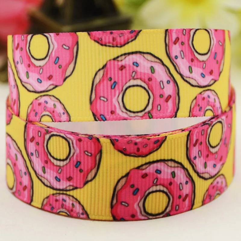 22mm 25mm 38mm 75mm dessert Cartoon printed Grosgrain Ribbon party decoration 10 Yards