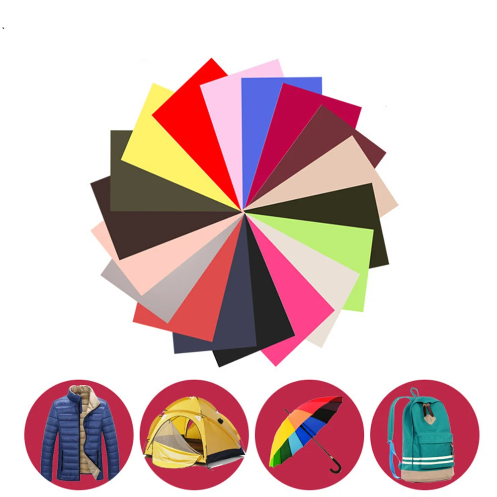 20x15cm 37 Color Down Jacket Hole Patch Repair Subsidy Self-adhesive Non-ironing Emergency Clothing Subsidy Clothing