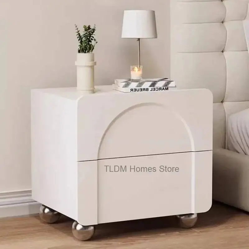 White Modern Drawers Bedside Table Vintage Decor Design Bedside Table Sleep Room Comodino Camera Da Letto Niche Furniture
