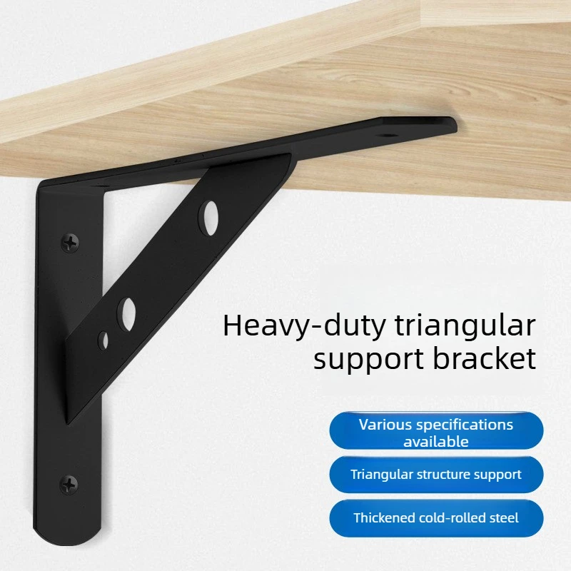 2Pcs Heavy Duty L Shaped Angle Wall Mounted Table Bracket Support Bench Shelf Bracket for Home Living Room Furniture Hardware