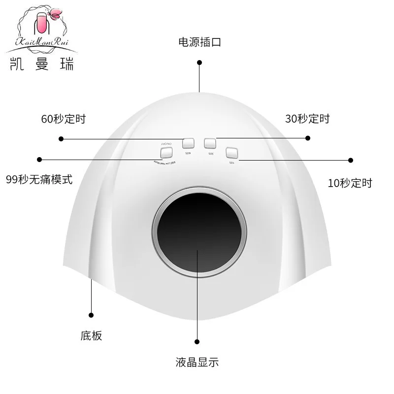เครื่องอบเล็บข้ามพรมแดน 180W กำลังสูง พร้อมระบบเซ็นเซอร์อัจฉริยะ สำหรับอบเจลยูวีและยาทาเล็บ