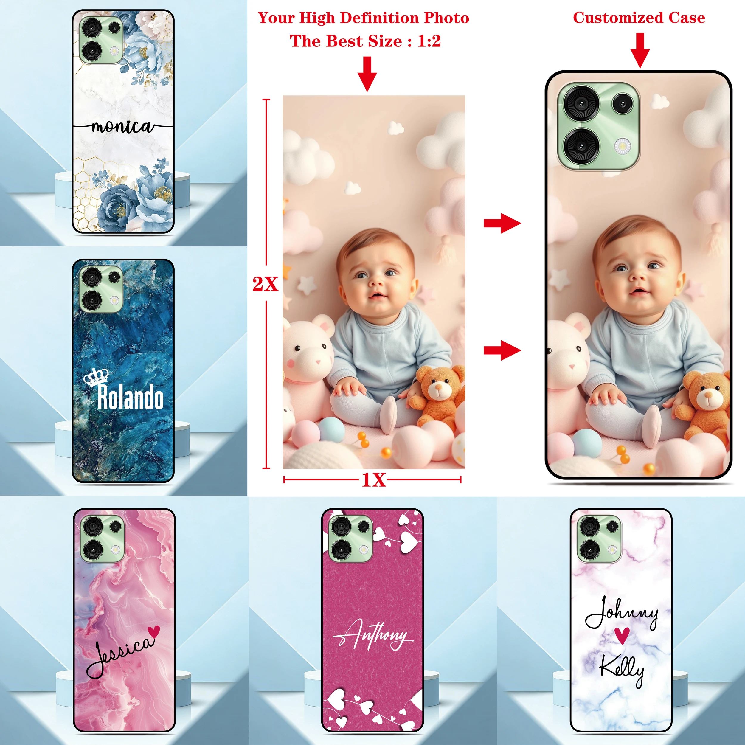 Custom Name Letter Text Phone Case For UMIDIGI G9 G9A G9C G9X G5 G6 G2 G1 A9 A11s A11 A13 Pro Max Bison GT GT2 X20 Picture Cover