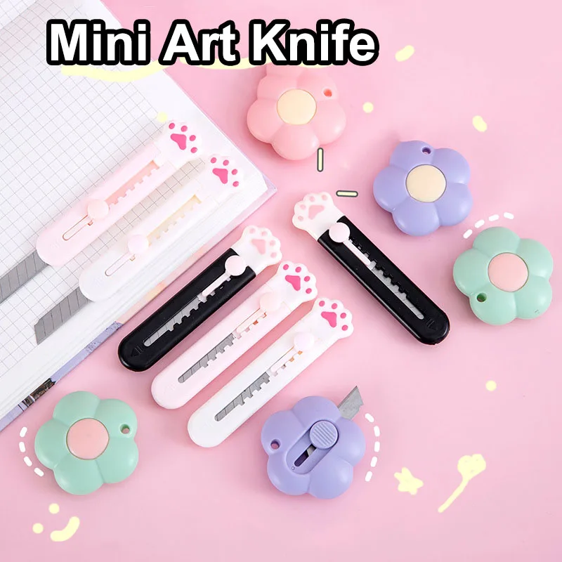 1PCS Creative Mini Art Knife Cartoon Cat Claw Flower Knife Cute Girl Cloud Disassembly Express Paper Cutting Knife