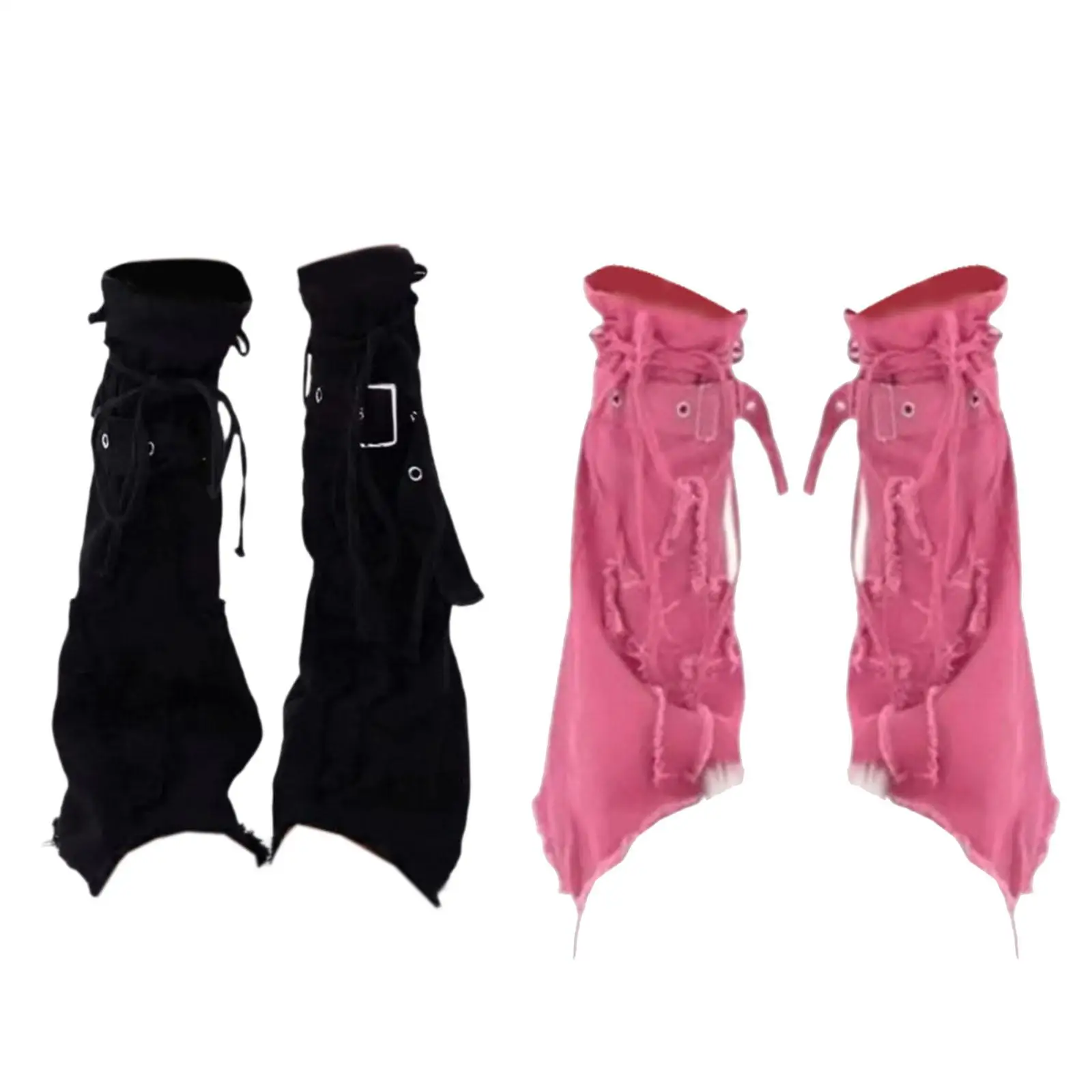 Leg Warmers Punk for Women Girls Y2K Long Leg Baggy Grunge Socks Thigh High Fancy Dress Retro Style Cool Fairy Grunge Socks