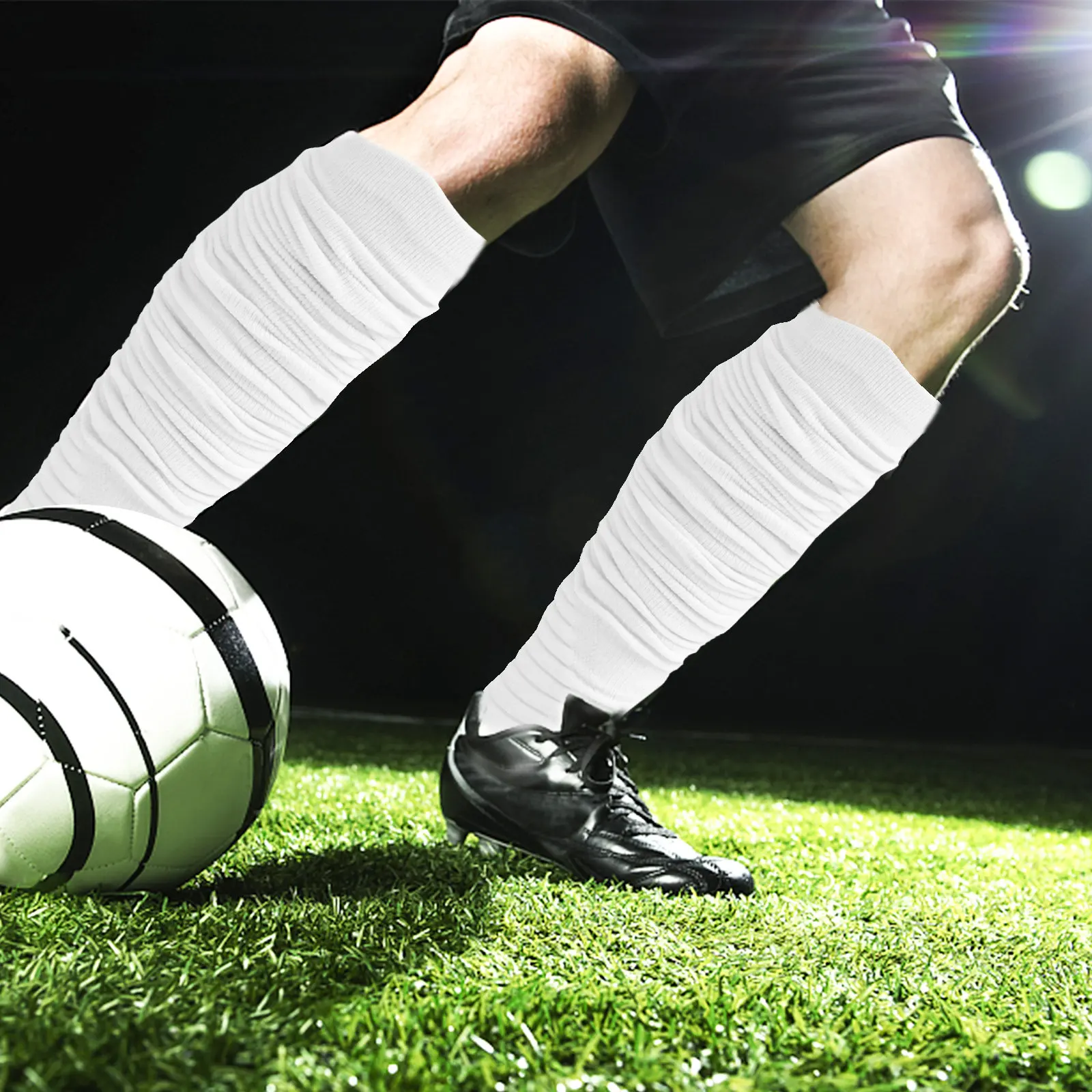 

1Pair Extra Thick Cushioned High Tube Football Socks Cotton Breathable Ankle Support Sports Socks for Men Youth Boys Soccer