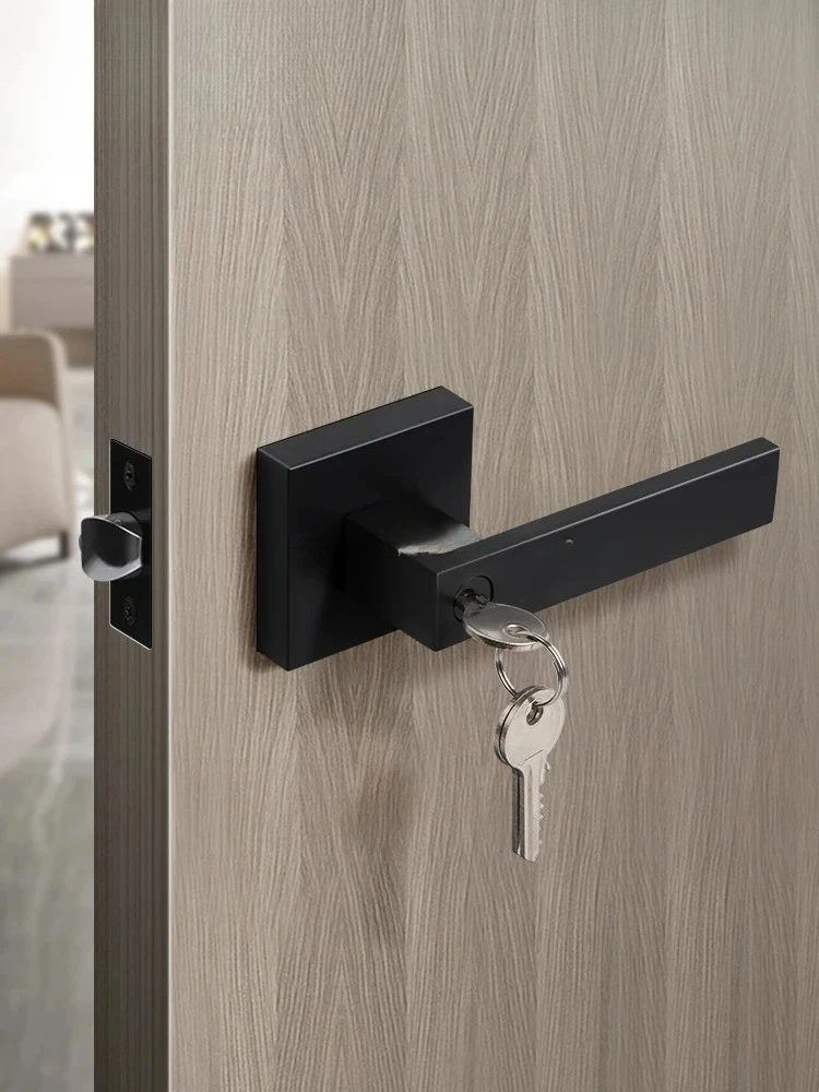 2 PCS Household Bedroom Door Lock Indoor Spherical Single Tongue Door Handle Bathroom Wooden Door Universal Handle