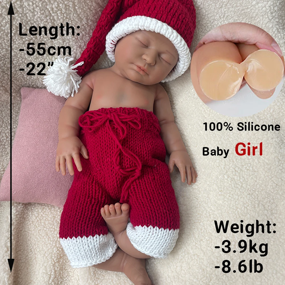 Soft 20 pouces full body silicone Reborn girl 3D painting réaliste joufflu nouveau - né bébé africain poupée ensemble pour collection peintre