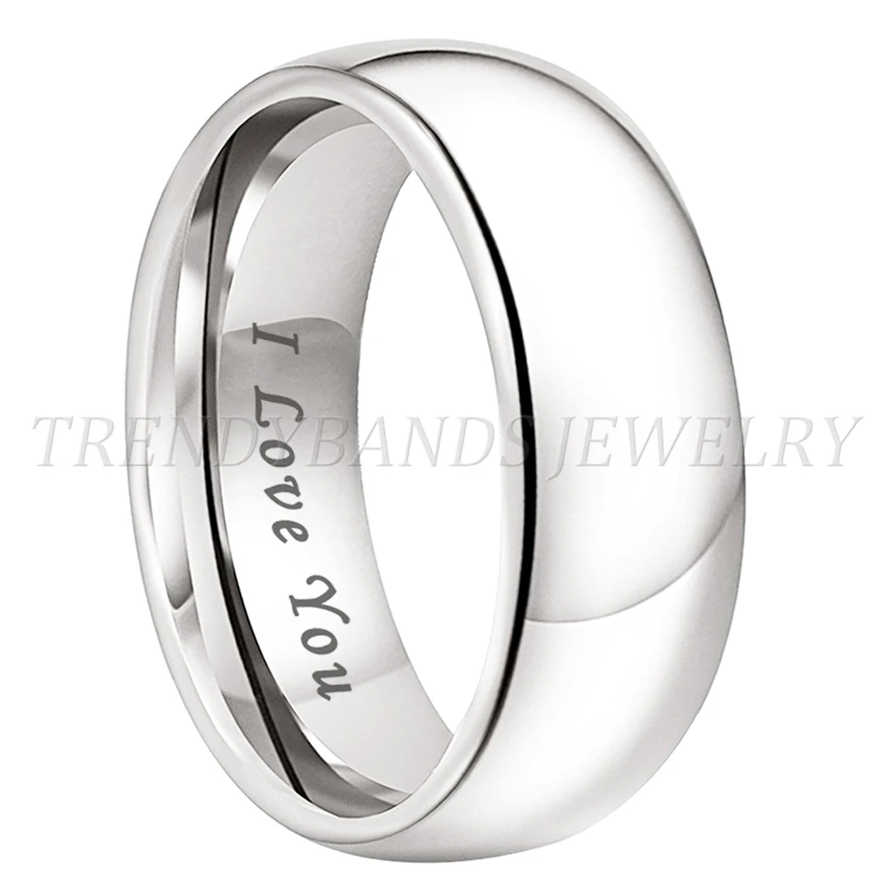 Weiß Wolfram Ring 4mm 5mm 6mm 7mm 8mm 10mm Männer Frauen Paar Verlobung Mode schmuck Poliert Glänzenden Comfort Fit – Detail 9