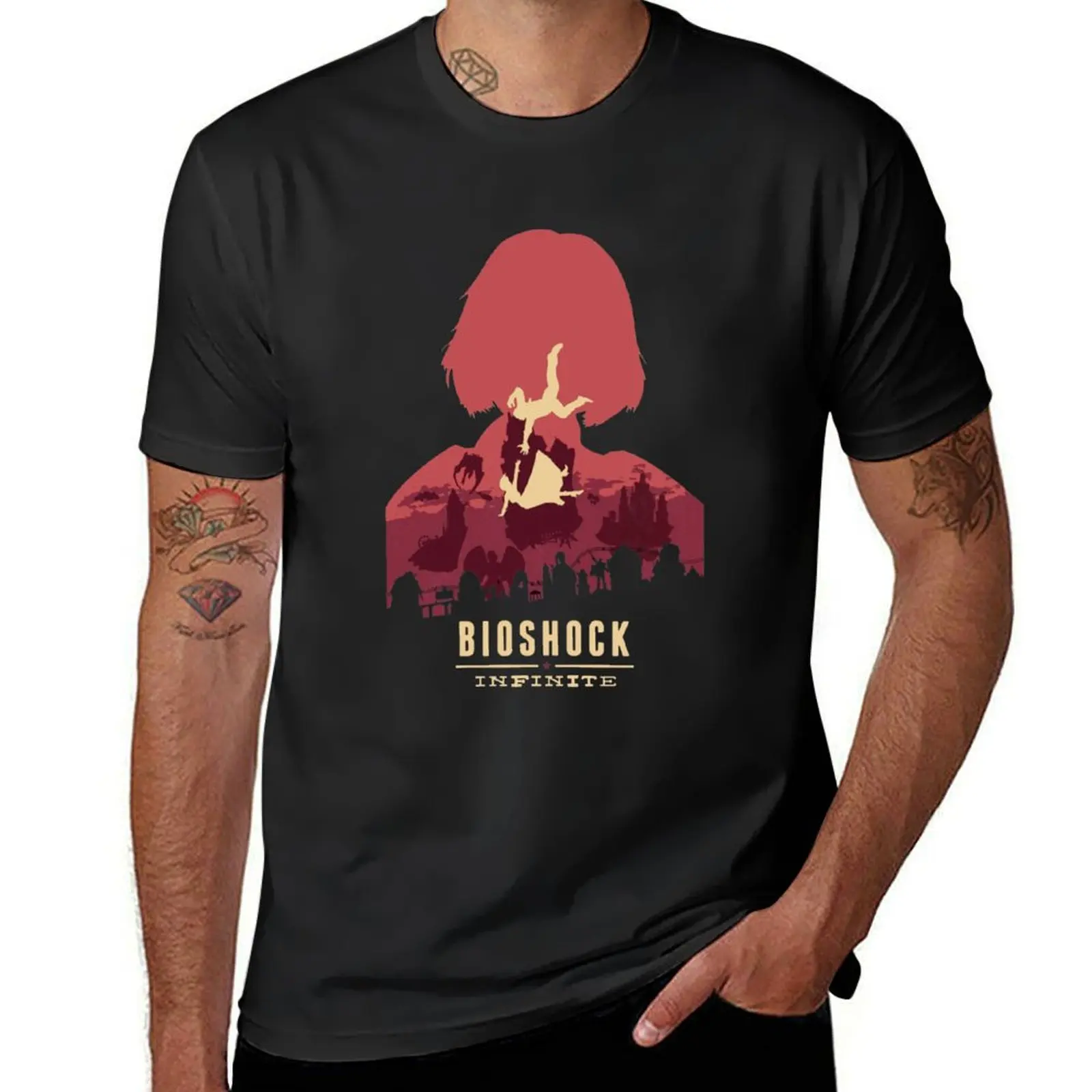 Bioshock infinite creative design T-Shirt quick drying cute tops mens graphic t-shirts