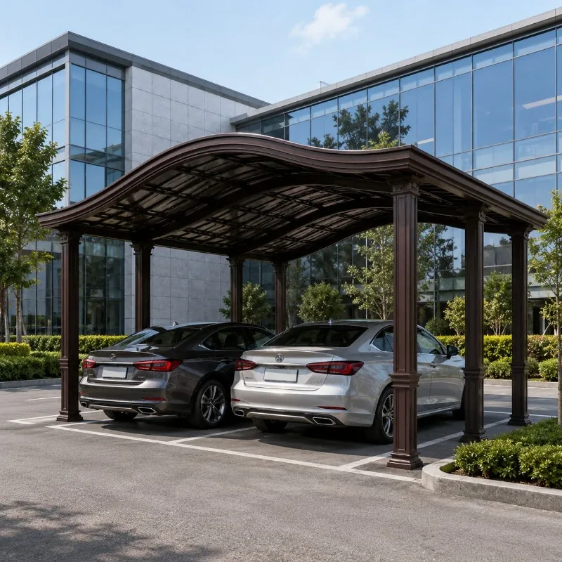 Driveway Garden Villa Sunshade Carport Customized Steel Structure Driveway Shade Awning Home Yard Parking Canopy