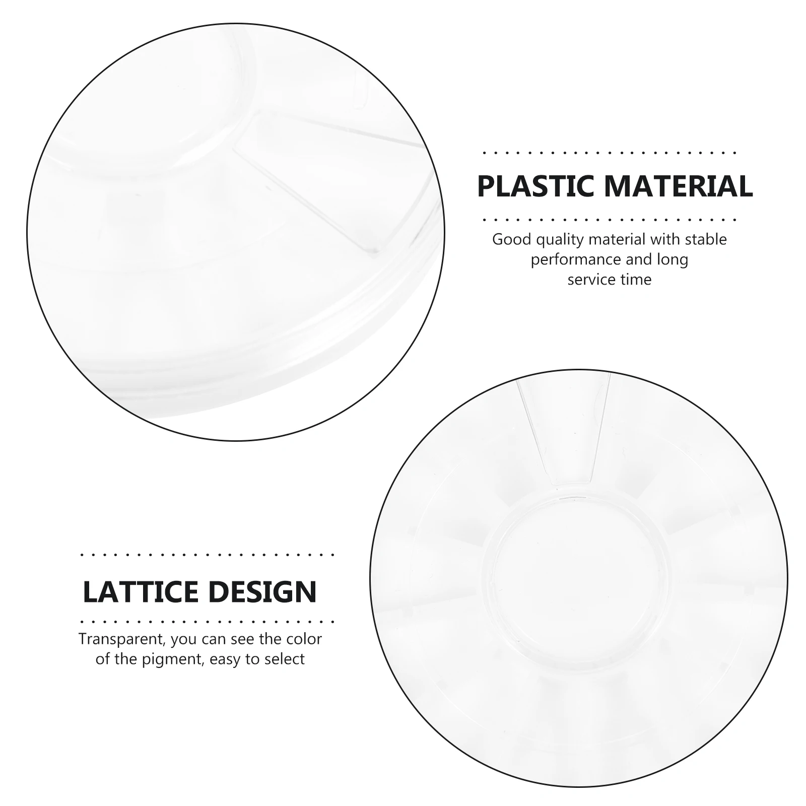 

10pcs Watercolor Pigment Sub-Packaging Plates Round Plastic Pigment Trays Acrylic Watercolor Paint Storage Art Supplies