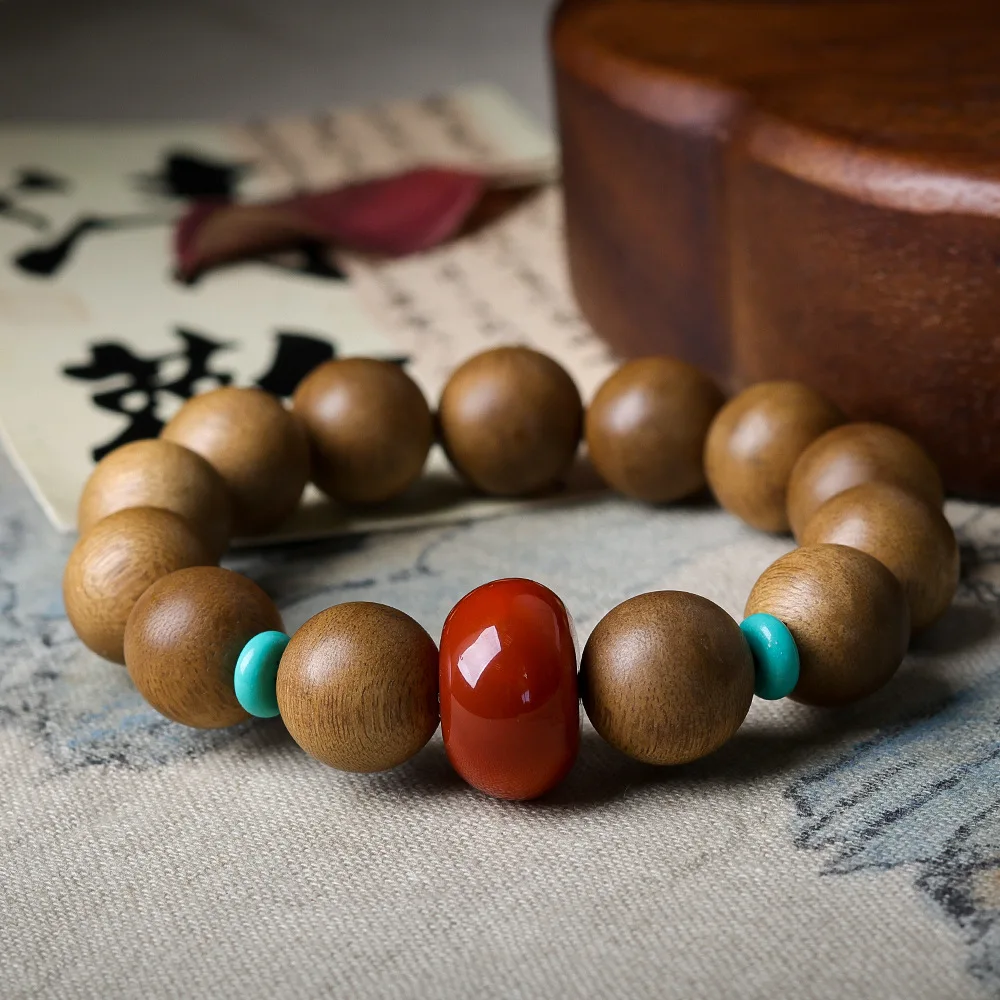 

2026 New Yellow Chinaberry Sinking Wood Bracelet Original Wenchuan Warring States Red Chinese Style Strings