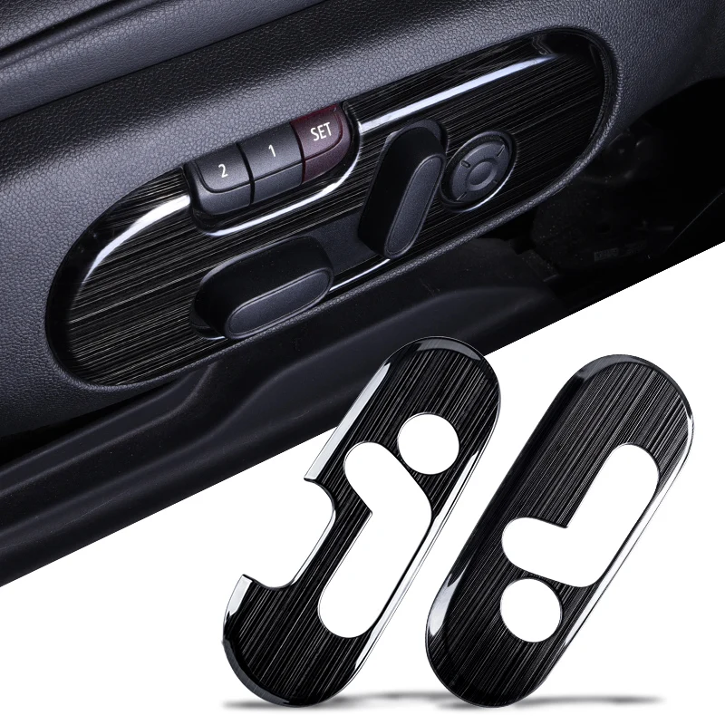 Car Seat Adjustment Button Panel Trim Stainless Steel Frame Decorative Sticker Auto Interior Accessories For Mini Cooper F54 F60