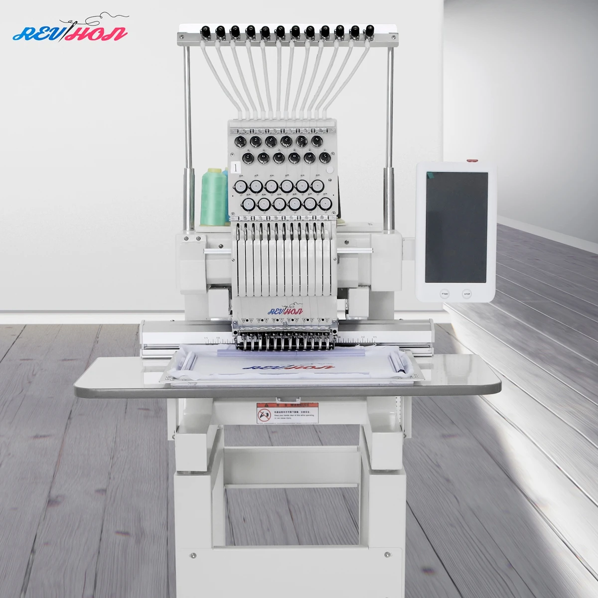 REVHON Singe Head Embroidery Machine 9/12 Needle Similar Tajima Embroidery Machine Prices for Flat/t-shirt