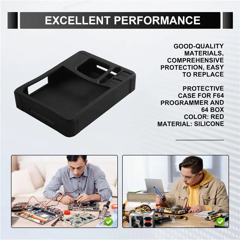 AT82-Protective Case For F64 Programmer And Flash 64 Box Protective Case Accessories Black