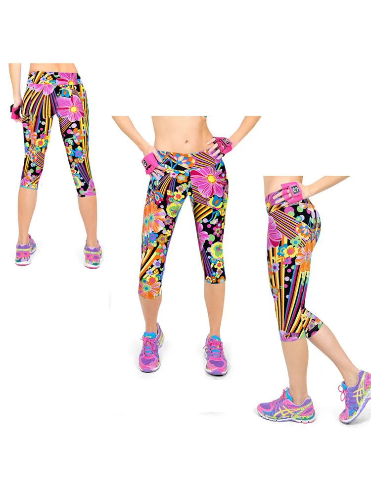 Calça de ioga sem costura elástica para mulheres, legging esportiva fitness, push up, corrida e treinamento, cintura alta, academia, menina, 3/4, 2022