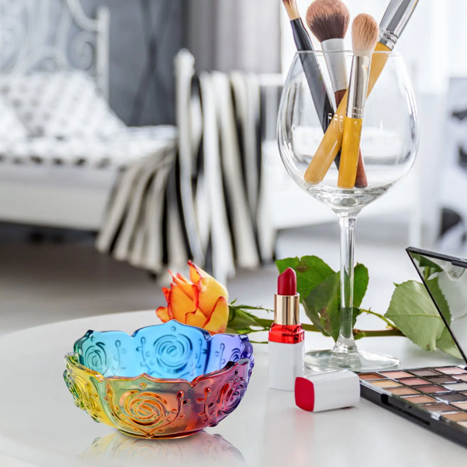 Premium Flexible Silicone Epoxy Resin Mold for DIY Jewelry Holder Bowl Trinket Dish Tealight Holder Craft Casting Decorative