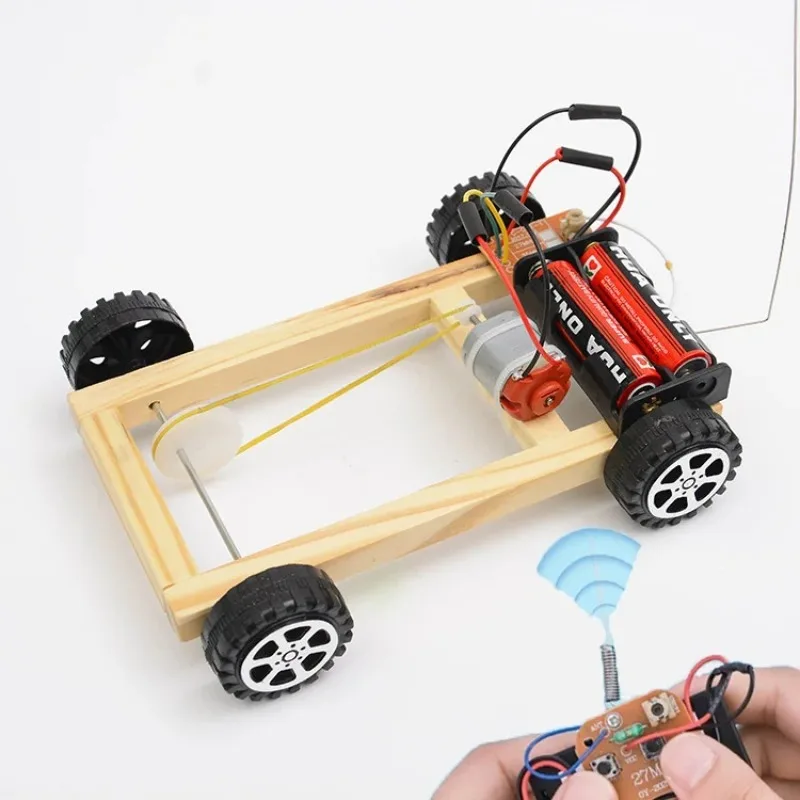 DIY Assembly Wireless Remote Control Racing Car Model Kit Physical Science Experiments Technology Educational Toys for Children