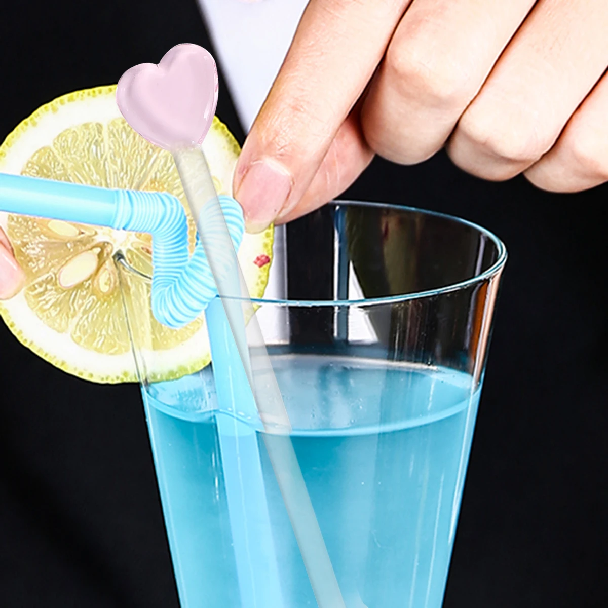 

5pcs Glass Mix Sticks Drink Adorable Muddle Stirrer For Cocktail Wine Bar Tools Mixing Iced Tea