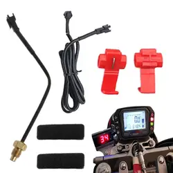 KOSOMotorcycle Thermometer Water Temperature Mini Meter Clear LCD Digital Screen Universal Sensor Temp Gauges Scooter Racing