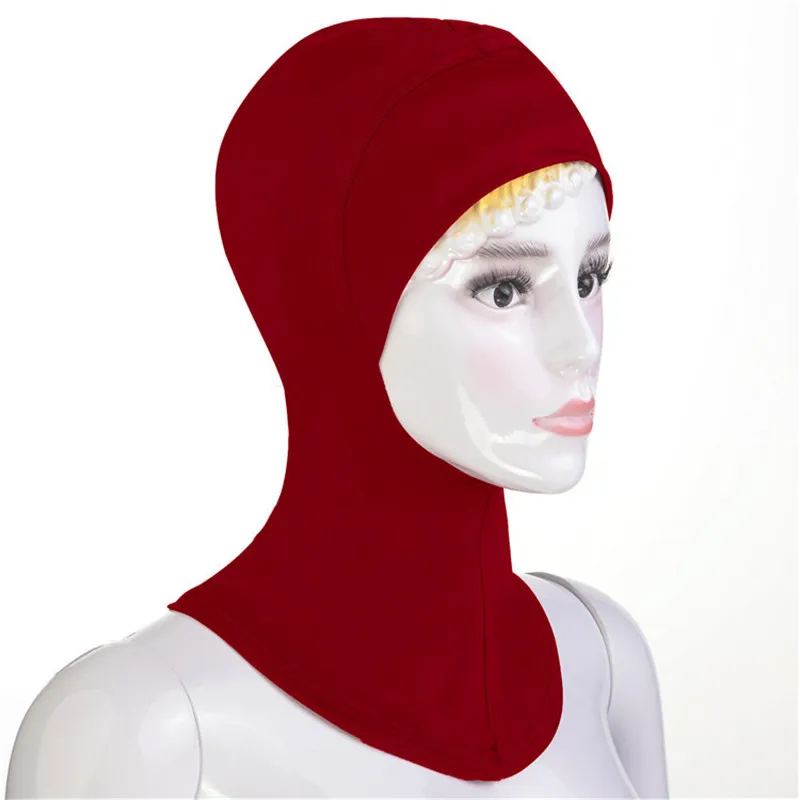 Underscarf Stretch Bonnet Hat Women Muslim Overhead Hijab Inner Scarf Beanies Turban Islamic One Piece Amira Under Scarf Cap Hat
