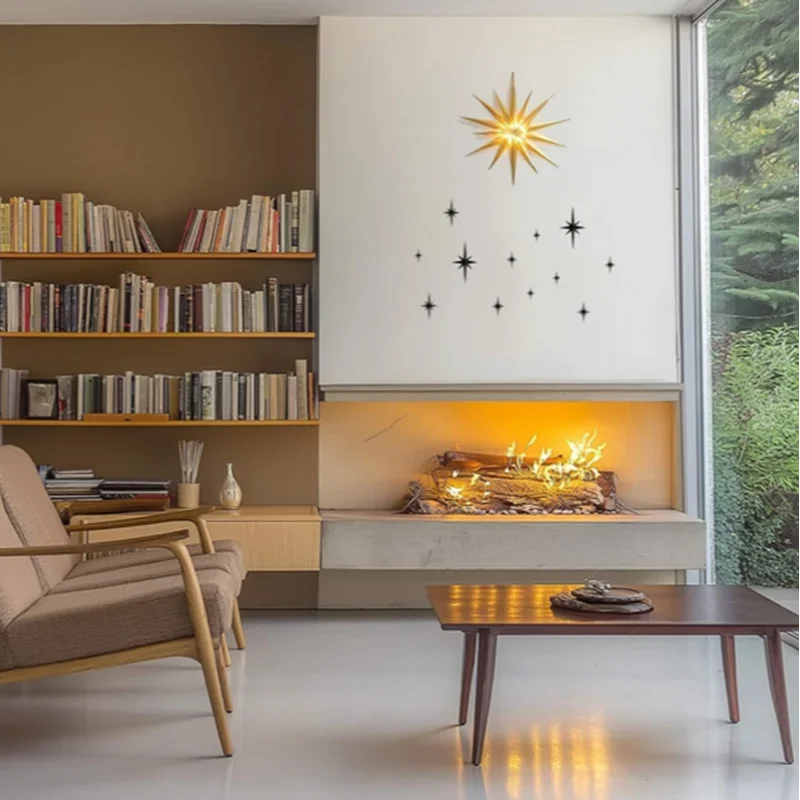 Decoraciones octogonales impresas en 3D, 6 uds., modelo colgante de estrellas para sala de estar, suministros para festivales de árboles de Navidad, decoración del hogar