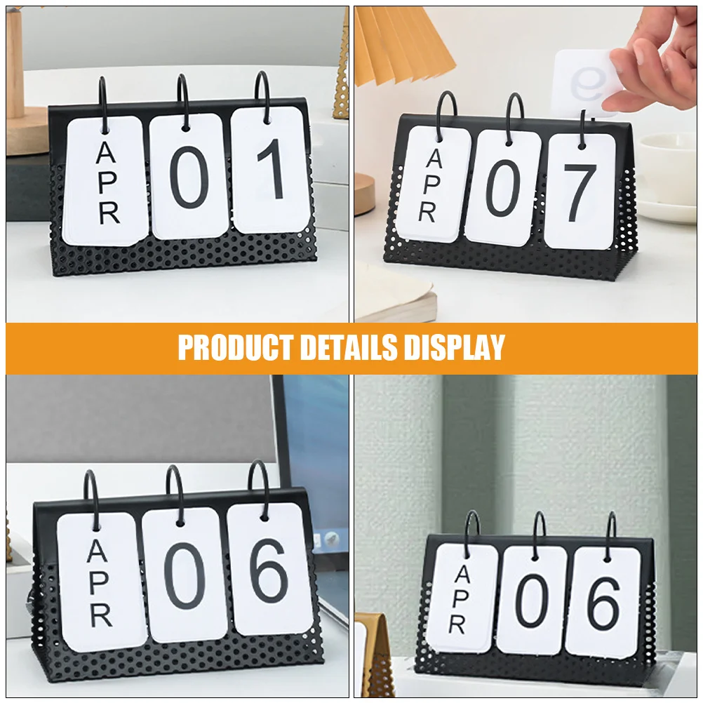 

Metal Desk Calendar 2023 Iron Frame Clear Printing Desktop Organizer Home Office Decor Small Office Schedule Planner