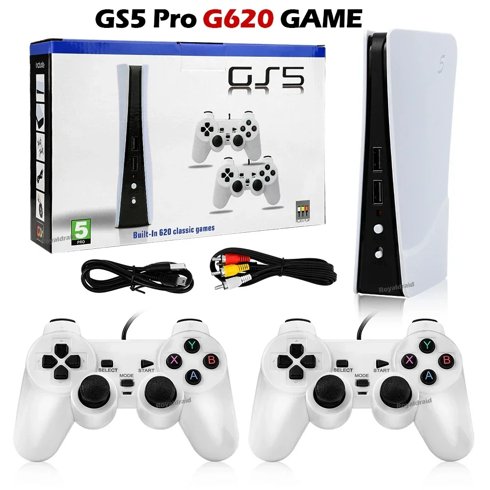 NEW GS5 Pro G620 Video Game Console 8 Bit USB 2 Wired Handheld Game Player 620 Classic Games Retro AV Output TV Gaming Console