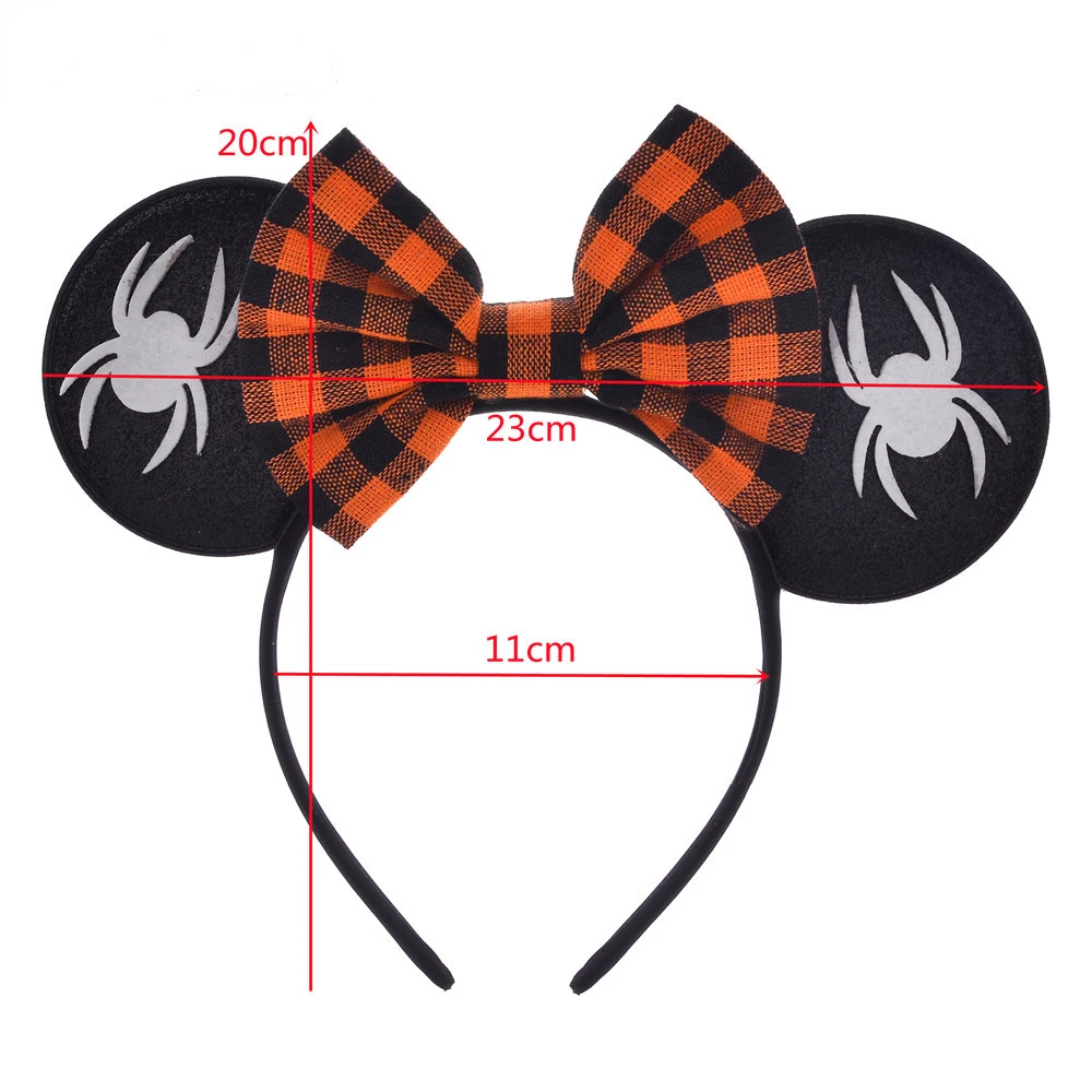 Disney Mickey Minnie Hairhoop Halloween HairBand Dark Sleeping Curse Marlene Fessen Demon Witch Bow Knot Oxhorn Headdress