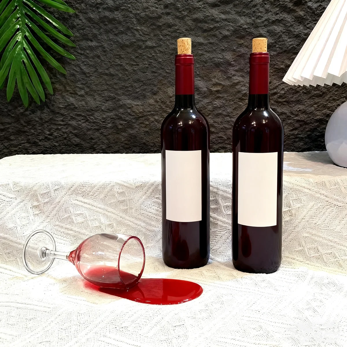 Funny Fake Knocked Over Wine Glass Prank Realistic Novelty Home Bar Decor Hilarious Party Trick April Fools Gift Viral TikTok