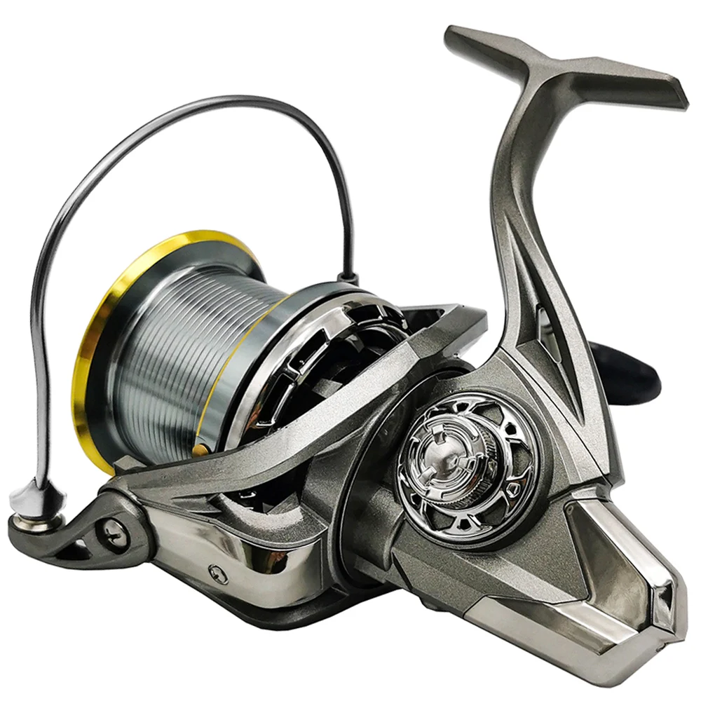 

High Strength Sensitive Fishing Reel 20KG Max Drag 9000-12000 Metal Body Long Cast Spinning Reel 4.8:1 Big Spool Carp Fishing