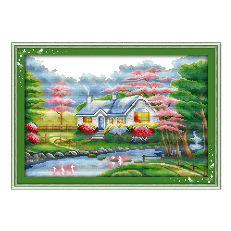 Indah tanah air (2) cross stitch kit 14ct 11ct count dicetak kanvas jahitan bordir DIY buatan tangan menjahit