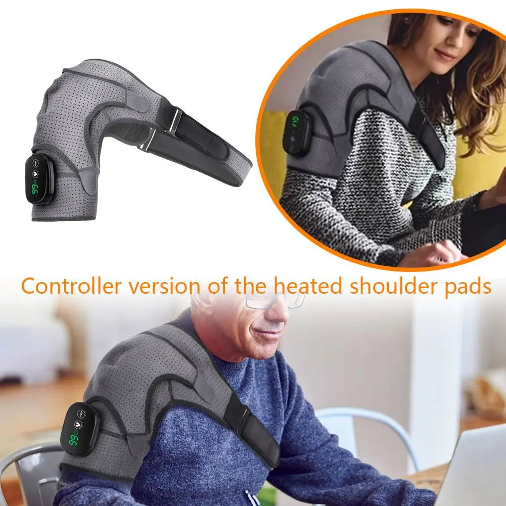 Electric Heating Shoulder Massage Pad Heating Back Massage Physiotherapy Shoulder Shoulder Periarthritis Support Adjustable X5J4